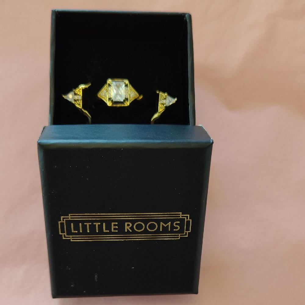 Little Rooms Gold Castle Geometric Ring Set